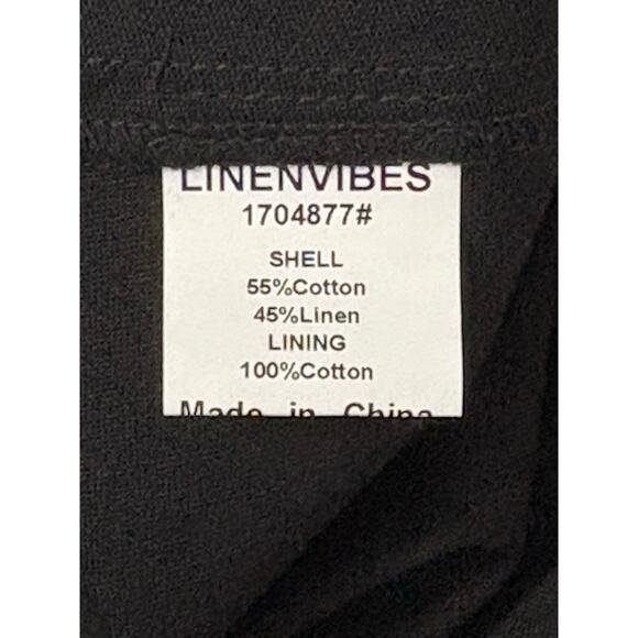 NWT Linen Vibes Lace Up A-line Midi Dress Women's Small Black Whimsygoth Chic - Picture 10 of 11